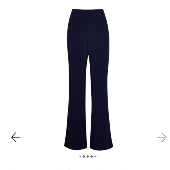 River Island Nordstrom Crepe Flare Leg Pants Trousers Navy Blue 6 NWT - Picture 3 of 10